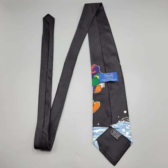 Vintage Disney Christmas Tigger Tie Black Festive Holiday Design - Picture 6 of 7